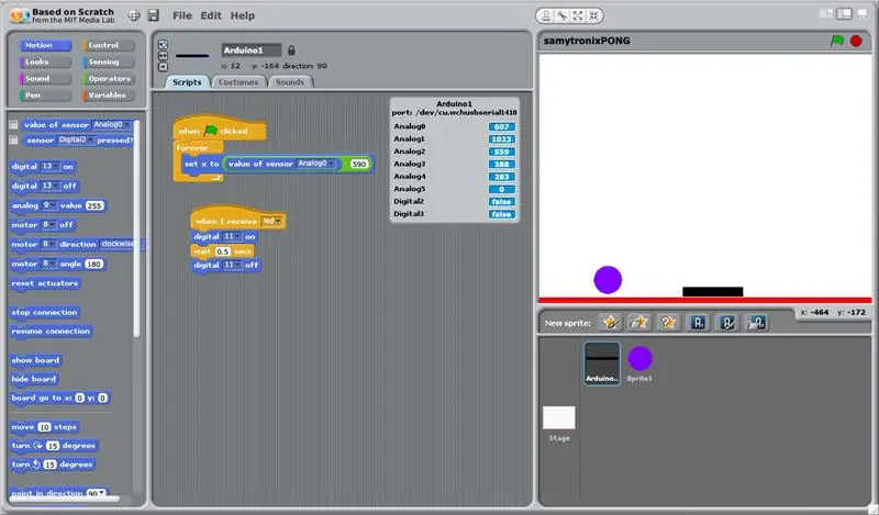 Pong Siv S4A (Kos rau Arduino)