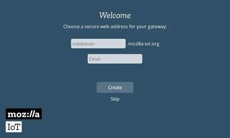 Begin om u persoonlike Mozilla IOT Free Gateway te maak