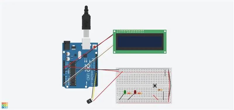 Verbind LED's en drukknop