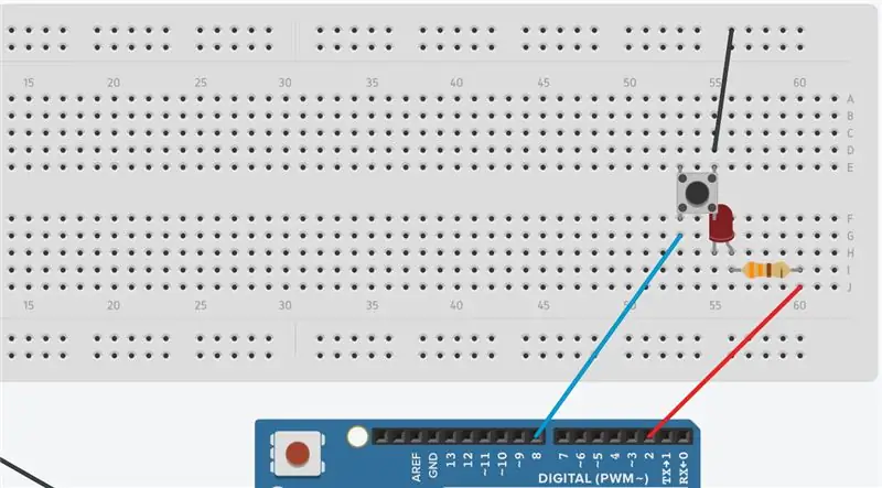 Bedrading van die LED's en knoppies