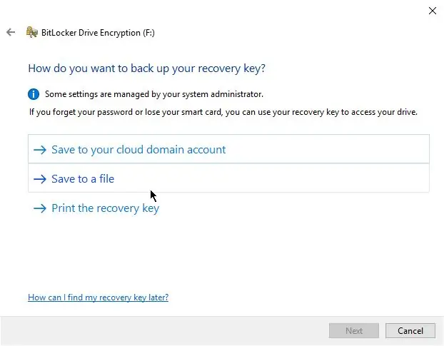 BitLocker Sihirbazı