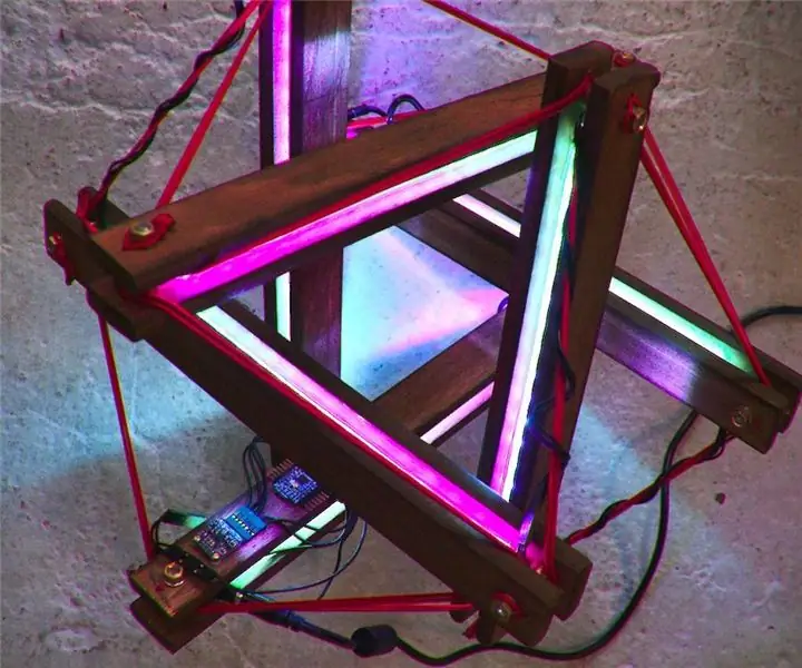 Lampada a led interattiva - Tensegrity Structure + Arduino: 5 passaggi (con immagini)