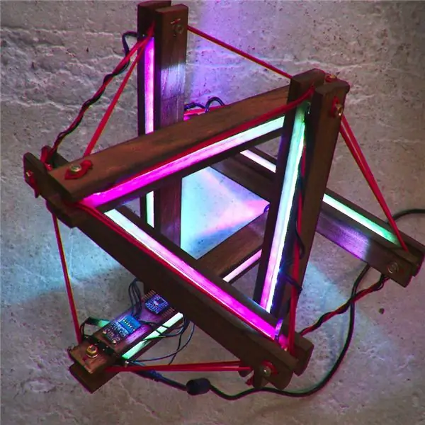 Interaktiv LED -lampe | Tensegrity Struktur + Arduino