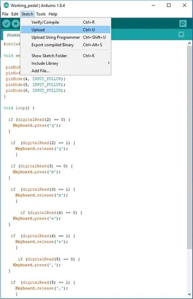 Hochladen von Code auf Arduino