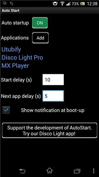 Piliin ang Iyong App para sa Autostart