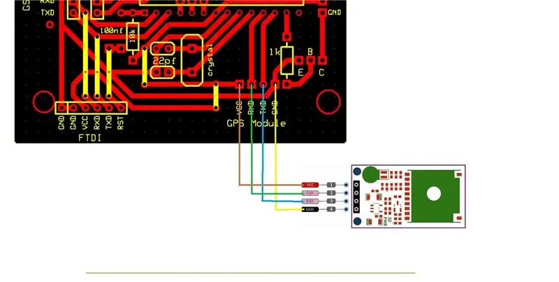 Συνδέστε GSM, μονάδα GPS, αισθητήρα επιταχυνσιόμετρου και LCD στην πλακέτα μικροελεγκτή