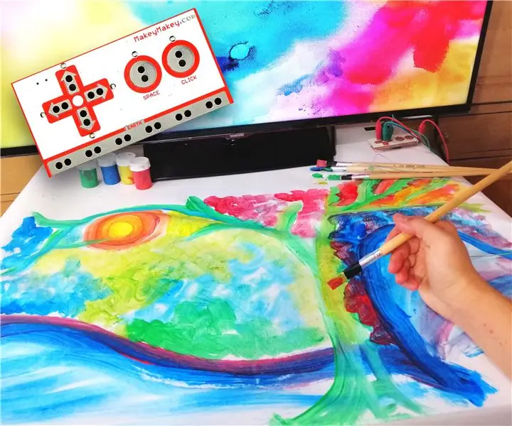 Suab paj nruag Painting Canvas Nrog Makey Makey