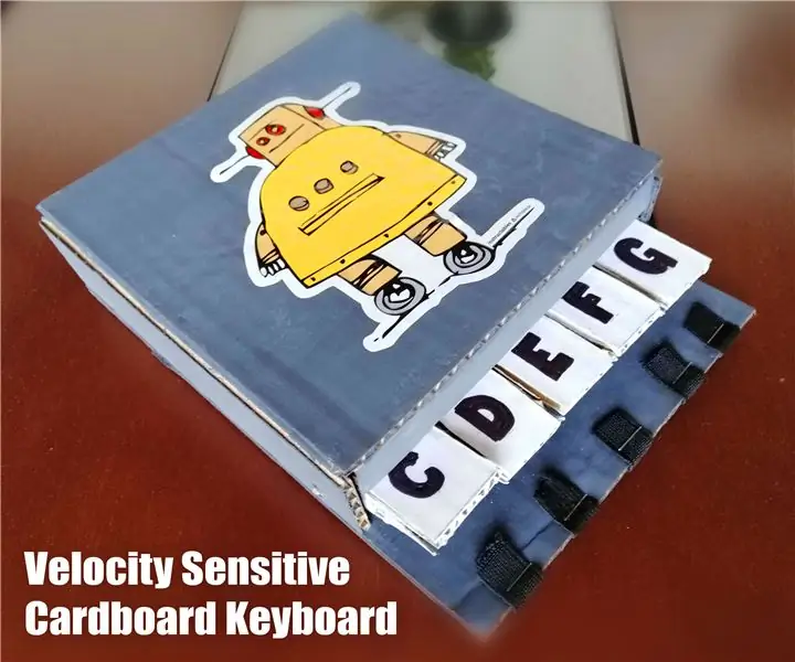 Velocity Sensitive Cardboard Keyboard: 14 trin (med billeder)