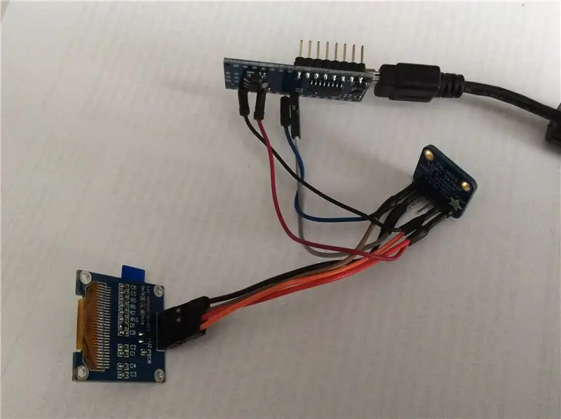 Fiação do Arduino Nano, do TSL2591 e do display OLED SSD1306