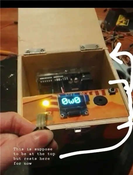 Caja de música con mini monitor (OLED) y LED