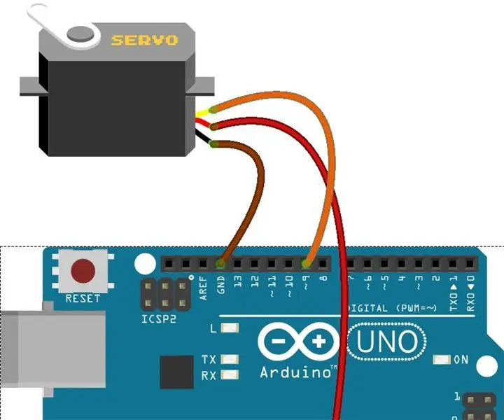 SERVO MOTOR NROG ARDUINO UNO R3: 5 Cov Kauj Ruam