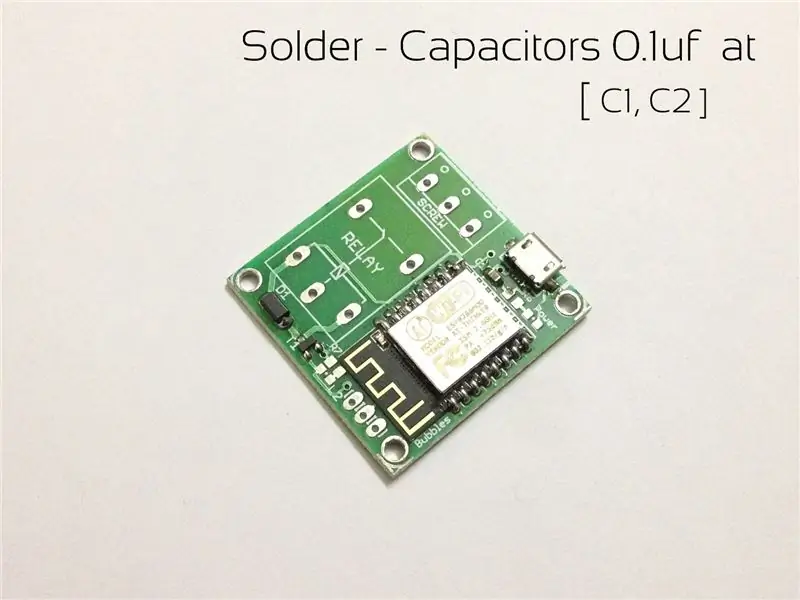 Saldatura: condensatore SMD 0.1uf