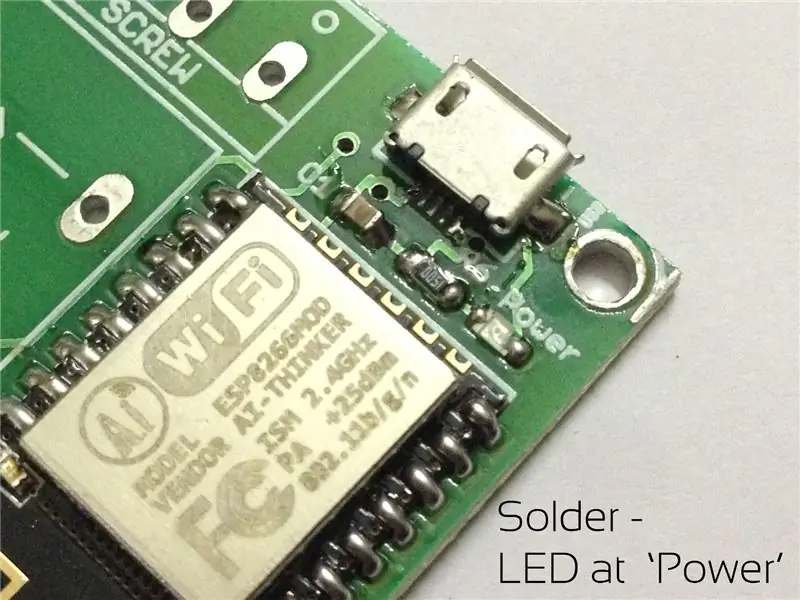 Solder: 0805 Green LED