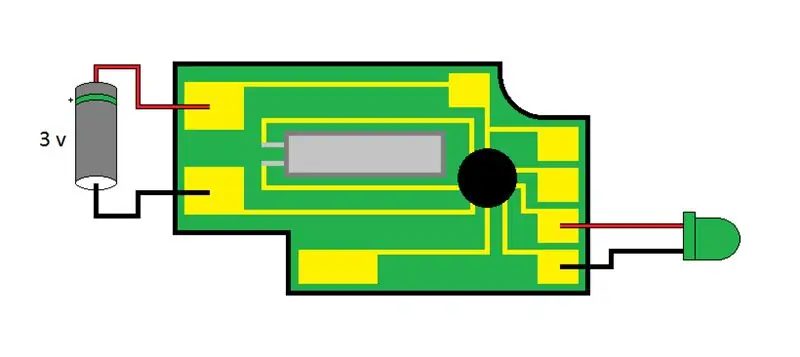 3 -voltno napajalno vezje 1 in 2 LED