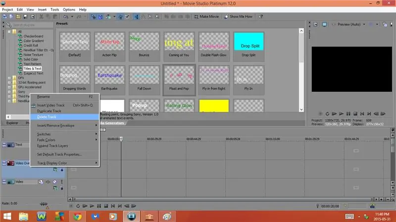 Vee die video -overlay -snit uit