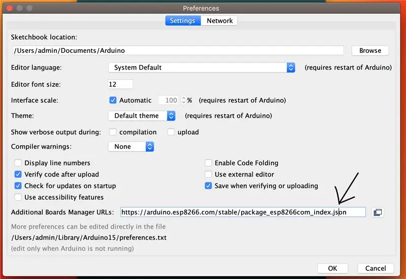 Configura Arduino IDE per lo sviluppo di Esp8266