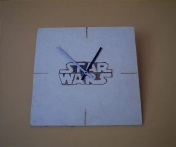 Star Wars Pyrography Clock - Ajarnpa