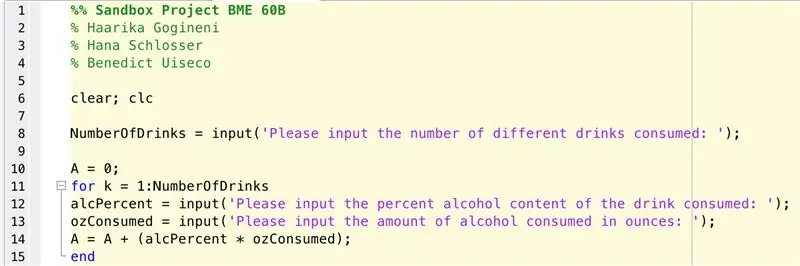 Identificatie van het aantal drankjes (for-loop)