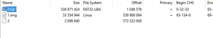 Přejděte do souboru 0.fat