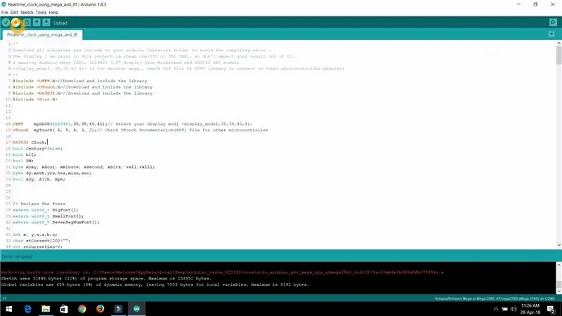 4-қадам:- Эскизді Arduino-ға жүктеңіз