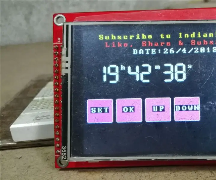 Kā izveidot reāllaika pulksteni, izmantojot Arduino un TFT displeju - Arduino Mega RTC ar 3,5 collu TFT displeju: 4 soļi