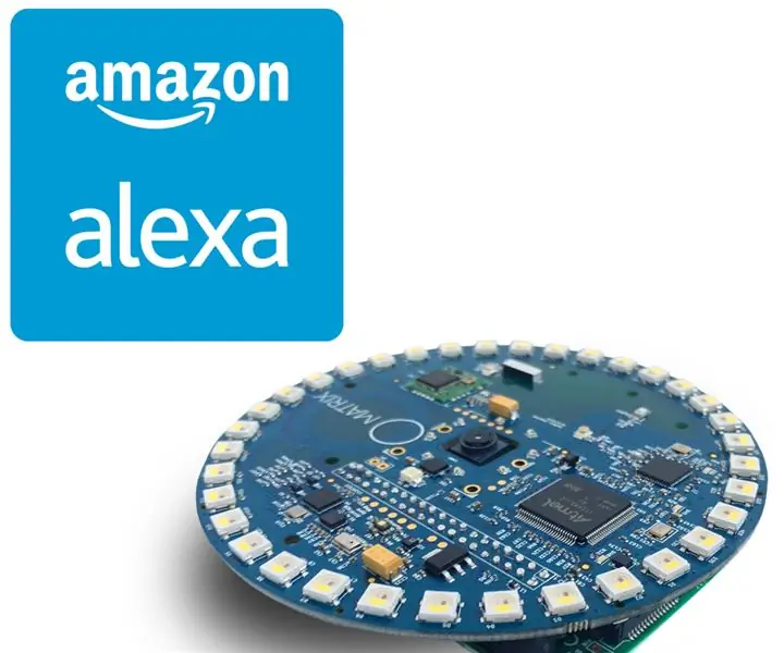 MATRIX Voice en MATRIX Creator met Alexa (weergawe C ++): 7 stappe