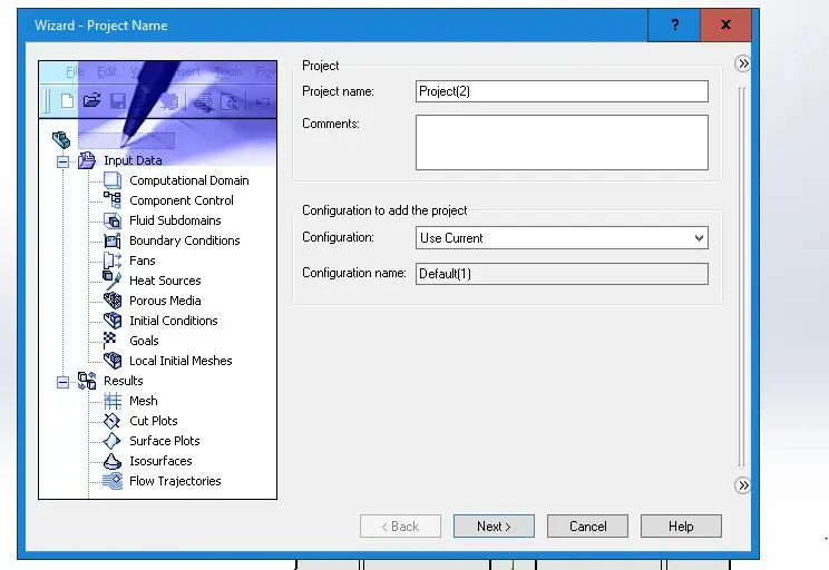 Flow Simulation Wizard