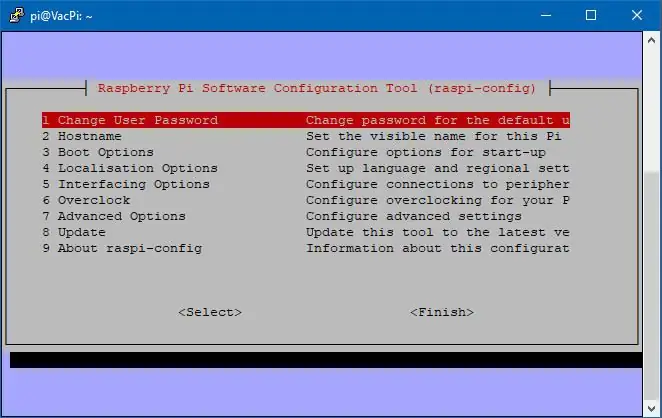 Aktualizujte a nakonfigurujte Raspberry Pi