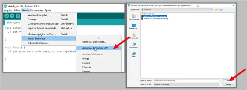 Instalarea bibliotecilor - Arduino IDE