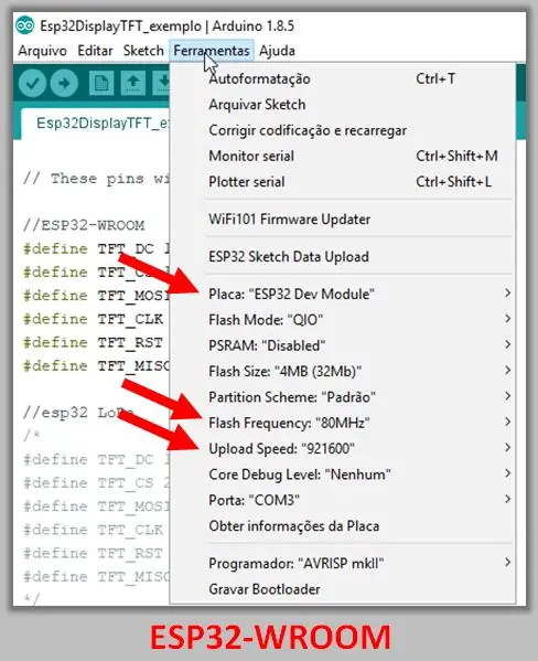 Configurações de compilação