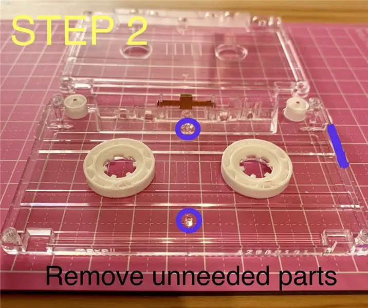 Modificar la cinta de casete para colocar los LED