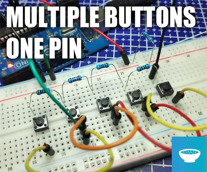 Conexión de varios botones a un solo pin en Arduino: 4 pasos