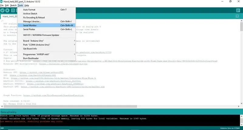 Membuka Serial Monitor (Opsional)