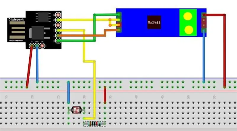 Bedrading van de Digistump