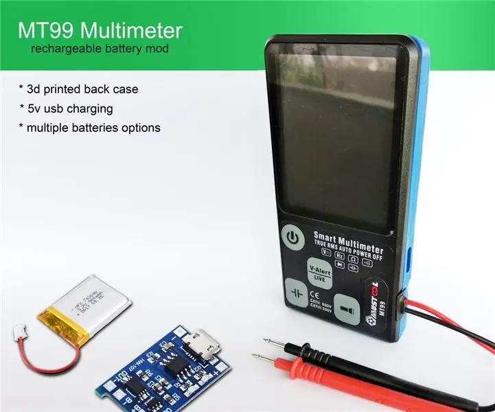 MT99 Multimeter Roj Teeb Mod: 5 Kauj Ruam (nrog Duab)