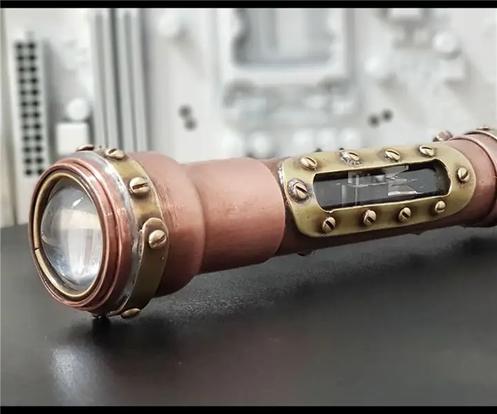 Lampu suluh Steampunk Cara Membuat: 5 Langkah (dengan Gambar)