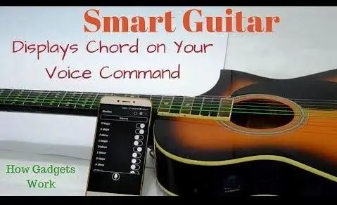 Accord affichant une guitare intelligente