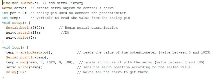 (tsis teb los tau) Txoj Cai Tswj Xyuas Servo Los Ntawm Potentiometer