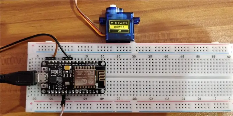 Control Servo менен Circuit Connection (Blynk колдонуу)