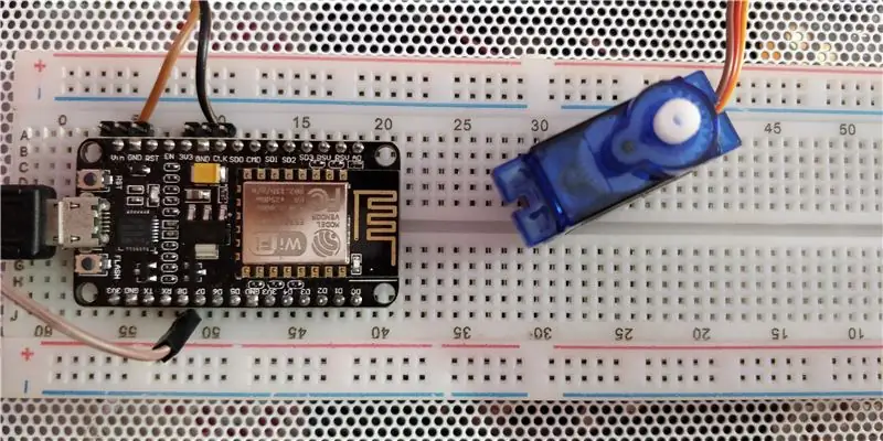 Control Servo менен Circuit Connection (Blynk колдонуу)