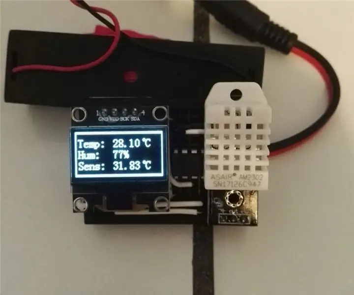 Attiny85 Termómetro OLED: 5 etapas