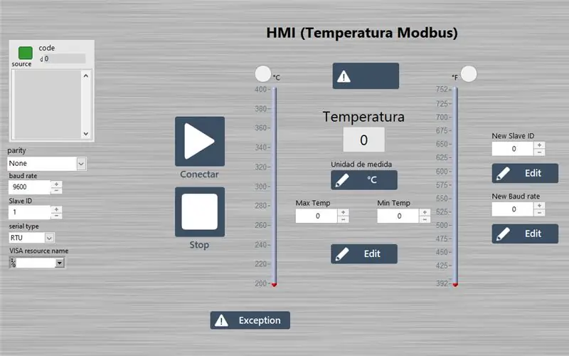 Simulación Transmisor De Temperatura Modbus (Labview + Raspberry Pi 3)