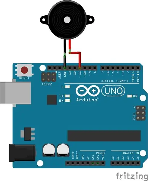 Buzzerди Arduino менен туташтыруу