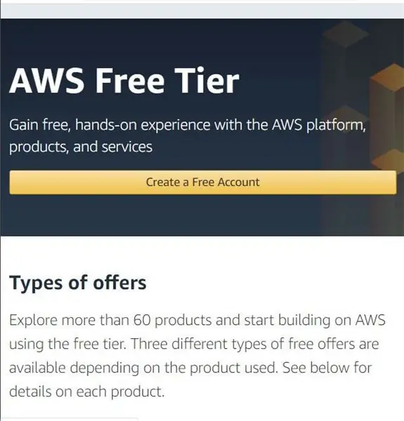 AWS Hesabı yaradın