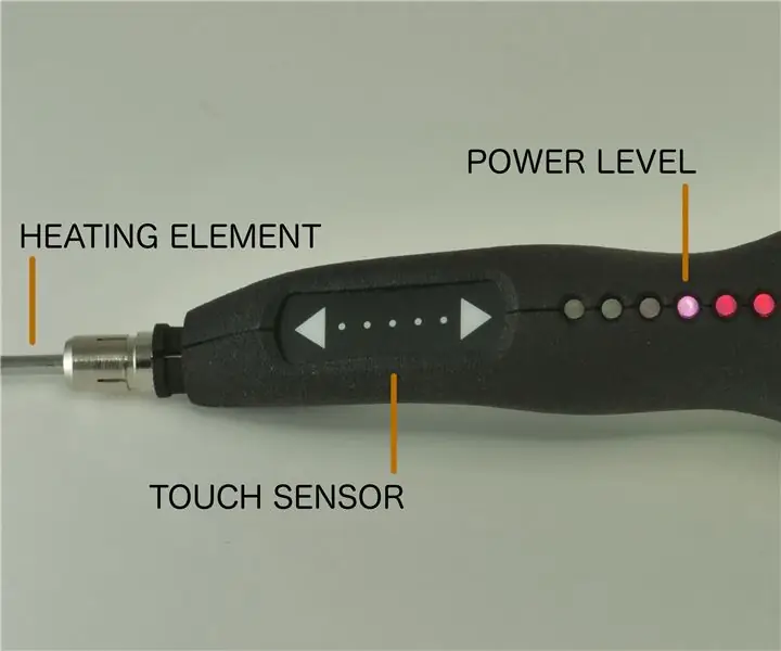 Solderdoodle Plus: Touch Control менен ширетүүчү темир, LED кайтарым байланыш, 3D басылган корпус жана USB кубатталуучу: 5 кадам (сүрөттөр менен)