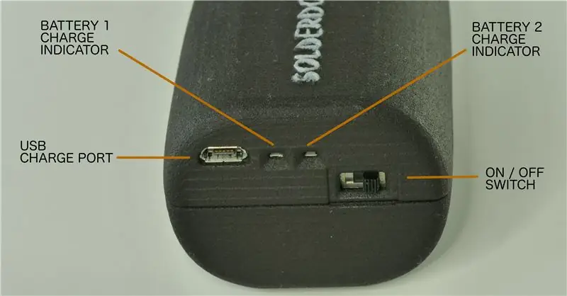 Solderdoodle Plus: Loddejern med berøringskontrol, LED -feedback, 3D -trykt etui og USB genopladeligt