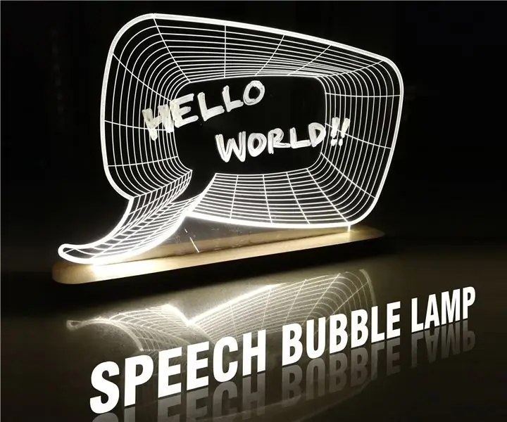 Speech Bubble Lamp & Scarabocchio con piani completi: 5 passaggi (con immagini)