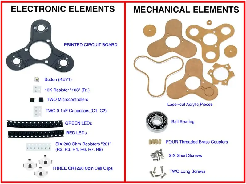 Kit LED Fidget Spinner