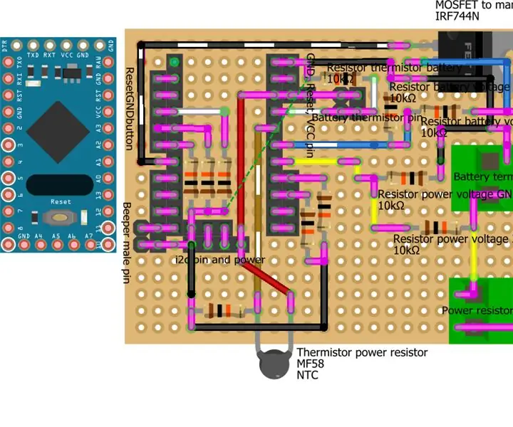 Controllo batteria con selezione della temperatura e della batteria: 23 passaggi (con immagini)