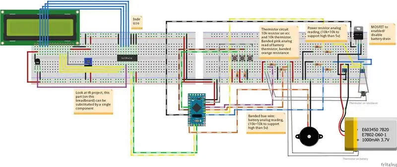 Breadboard: I2c karakterkijelző vezérlő kibővítve